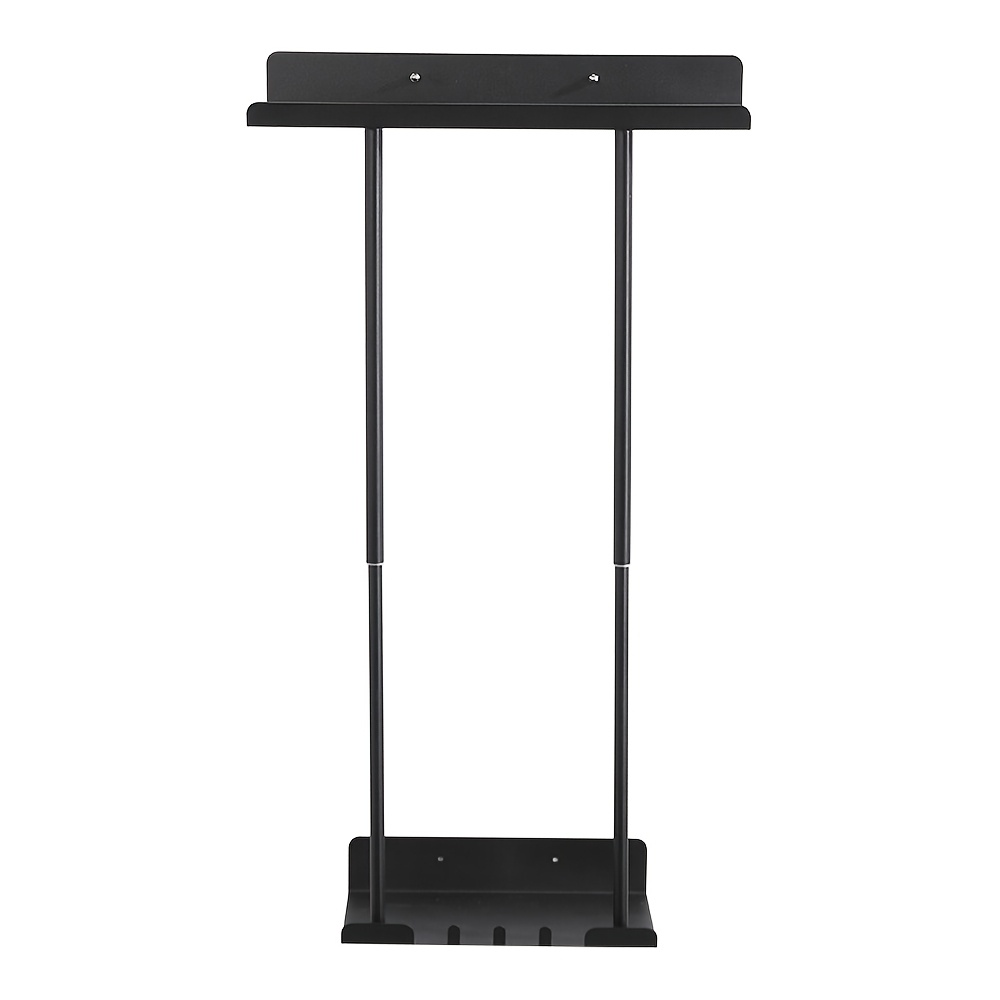 Modern Black Metal Towel Rack - Wall-mounted, No Drill Installation, Space- Design For Bathroom & Shower Storage, Towel Racks