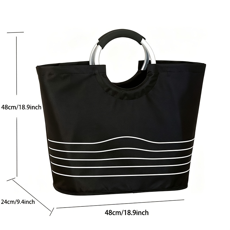 Image of 600d Travel And Takeaway Food Container, Shopping Bag, Large Capacity Supermarket Retail Shopping Bag, Foldable Storage Basket