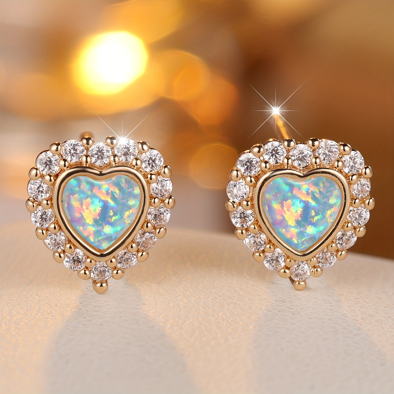 TEMU Angol A Pair Of Classic Luxurious, Elegant, Personalized, Versatile And Exquisite Jewelry Inlaid With White Synthetic , Suitable As A Gift For A