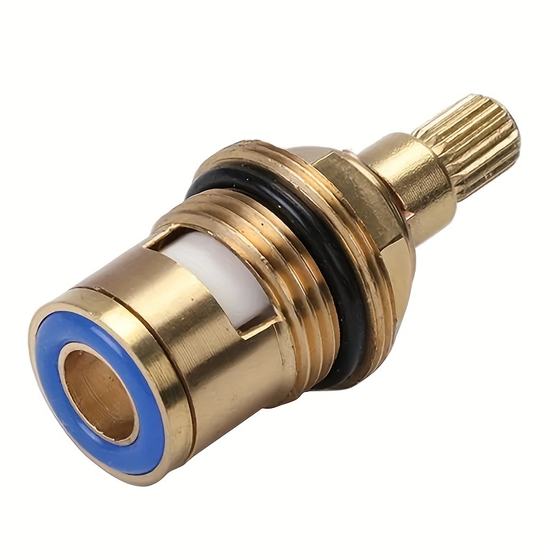 Faucet Cartridges, 2Pcs Faucet Cartridge Replacement, 1/2 Inch Turn 20 Spline Brass Ceramic Cartridges, Ideal for Hot & Cold Water, Bathroom Sink Faucets & Parts