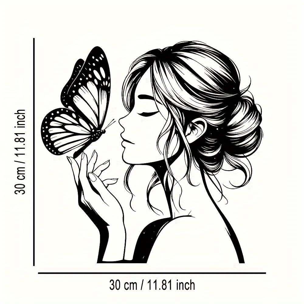 Elegant & Woman Metal Wall Art - Classic For Home, Office, Kitchen, Living Room, Bedroom, Cafe Decor | Vintage Collectible, Removable & Reusable | , Holidays & Birthdays