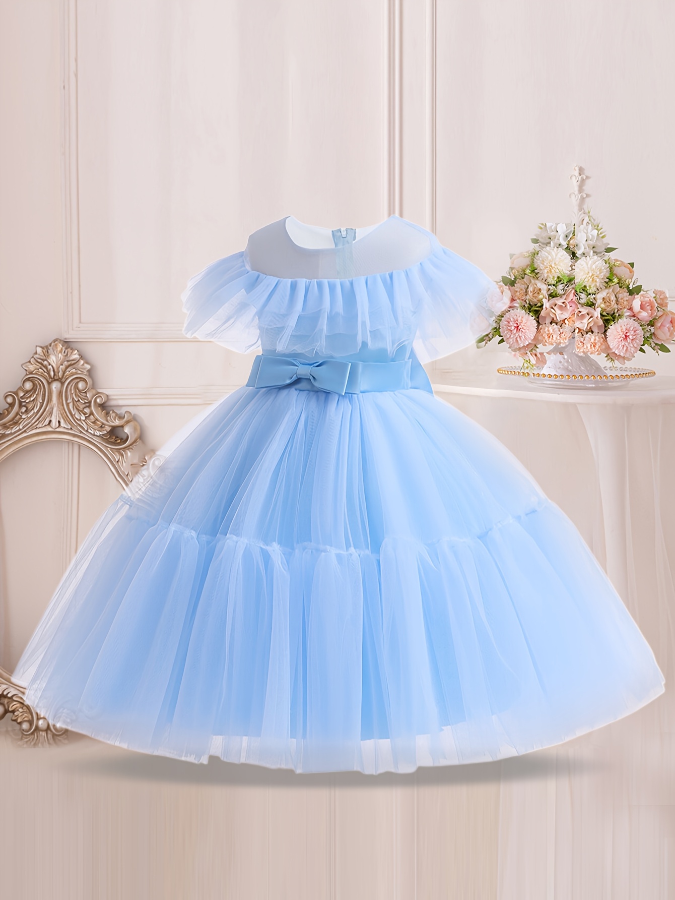bridesmaid dresses dusty blue Elegant Bridesmaid Dresses Satin Long V Neck Lace Appliques  Lisposa