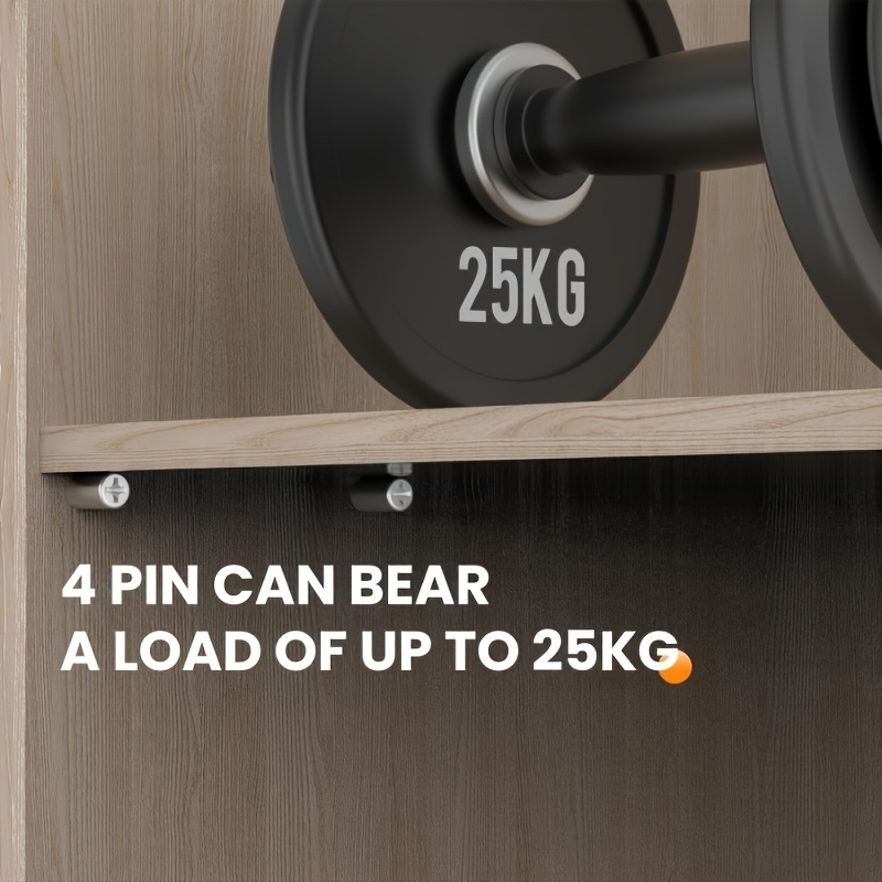 40pcs Heavy-Duty Metal Shelf Support Pins with Anti-Slip Sleeves - Self-Tapping Screws, Self-Tapping Screws for Cabinet Partition, Laminate Board Brackets, | Modern Shelf Design | Durable Metal Pins, Shelf Brackets & Supports