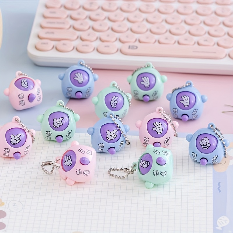 Image of 20pcs Rock-paper-scissors Keychain Pendant Parent-child Interaction Small Toys Cute Giveaway For Kids Birthday Party Christmas Halloween Gifts Novelty Toy Classroom Prizes Pocket Toys (random)