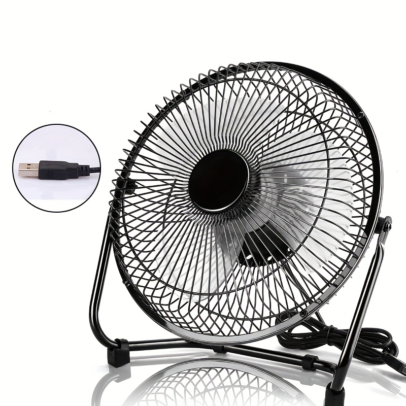 4 6 8 inch small usb desk fan with 360 adjustable tilt angle personal cooling fan for desktop office mini quiet fan with metal construction and strong airflow