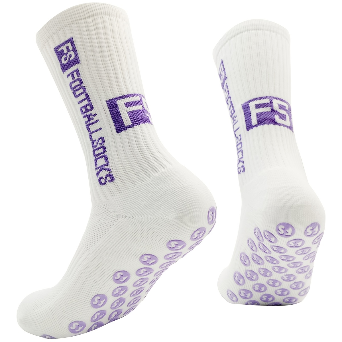 TEMU 1 Pair Spring And Summer Professional Anti-slip Football Socks, Silicone Grip Mid-calf Sports Socks, Training Socks, Football Equipment