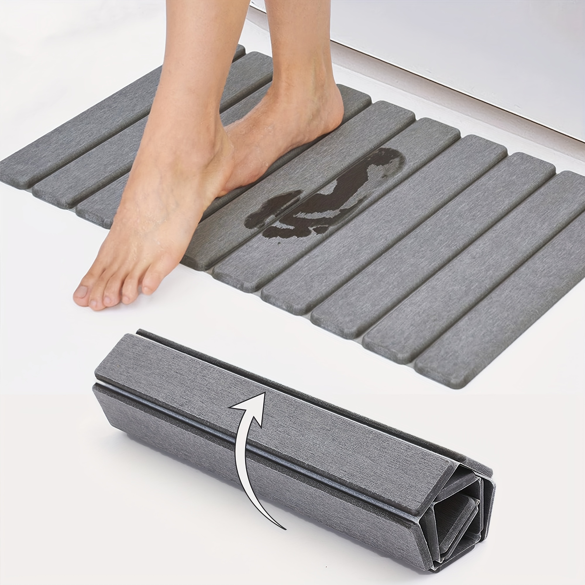 

Tapis de Bain en Ultra-Absorbant - Antidérapant, Séchage Rapide pour Salle de Bain & Cuisine