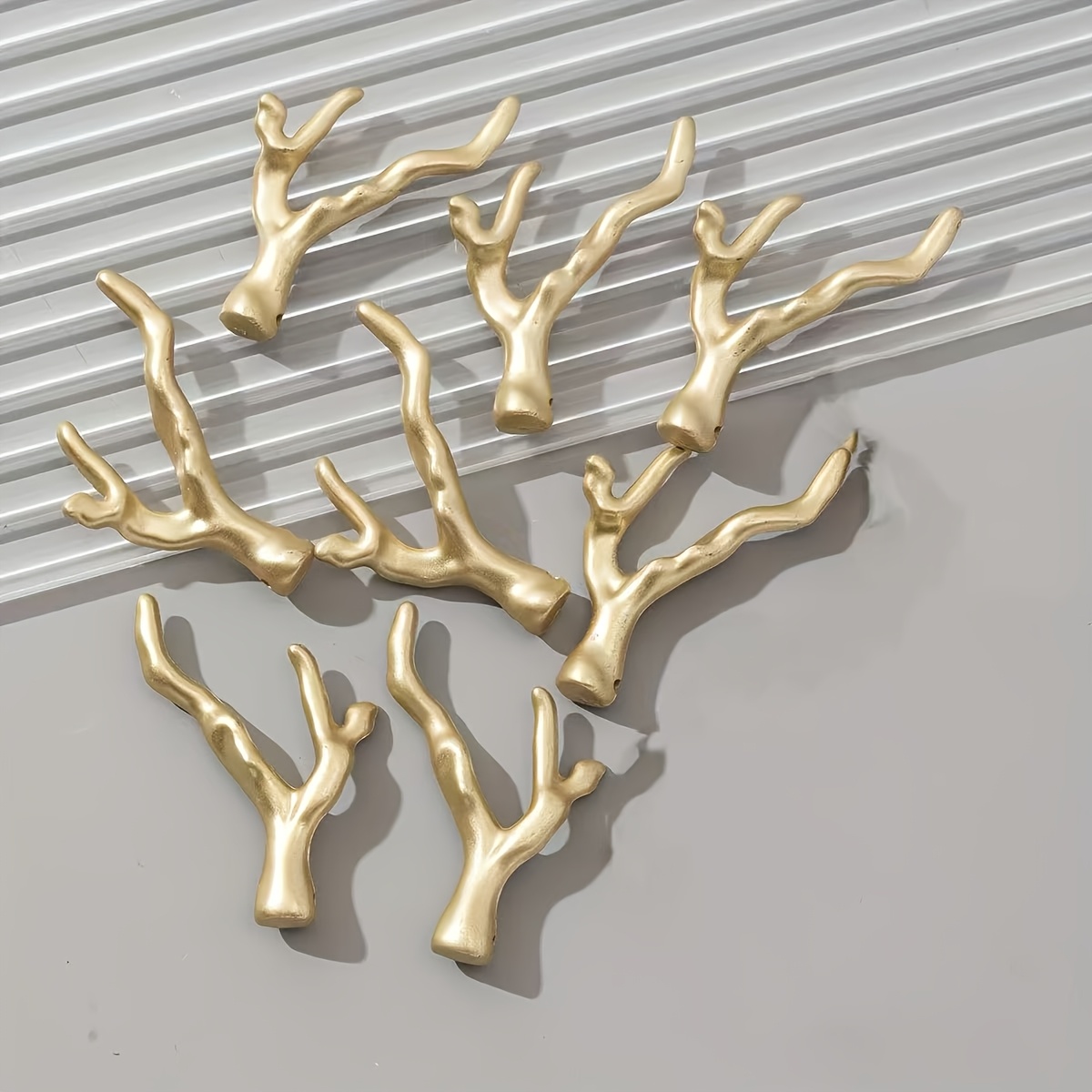 8pcs Acrylic Antlers - Irregular Shaped Craft Beads For Making, Handmade Accessories & Bracelet Design - Creative Fashion Projects