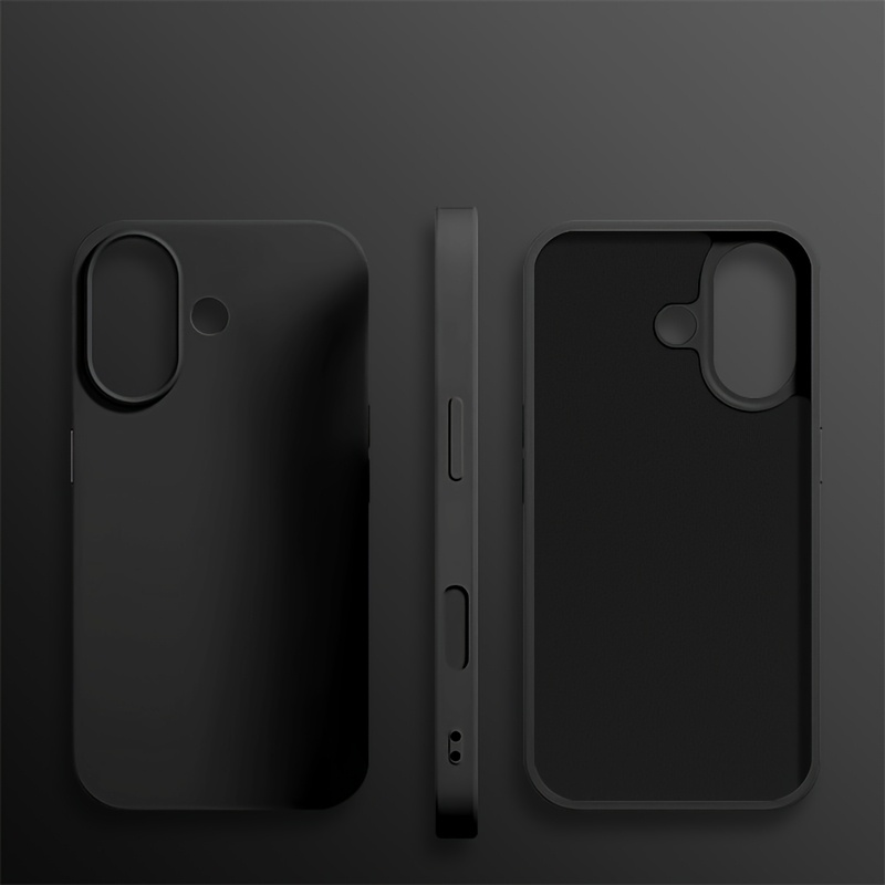 TEMU Étui de téléphone : Étui luxueux unicolore -chute avec grands trous intérieurs et doublure en velours, compatible avec iPhone 17 16 15 14 13 12