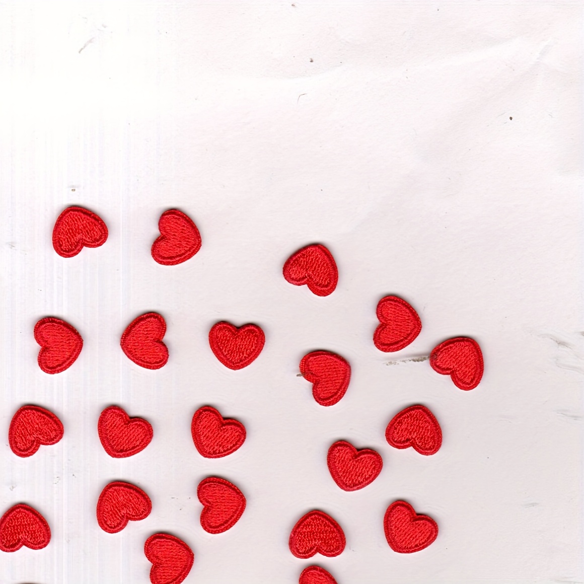 TEMU 20pcs Red Small Love Heart Cute Embroidery Patches Iron-on And Accessories Repair Badges Suitable For Clothes, Bags, Shoes, Hats, Home Decor