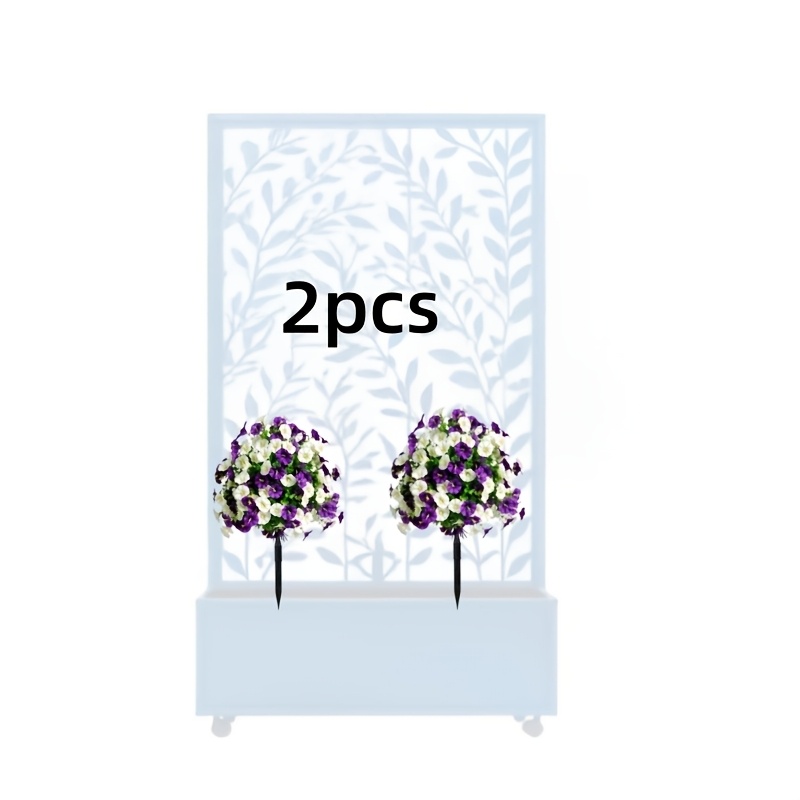 TEMU 2pcs Grandes Bandes Décoratives Individuelles de avec Piquets de Fixation - Bandes et Piquets d'Arbre Artificielles, Réalistes avec Feuilles et