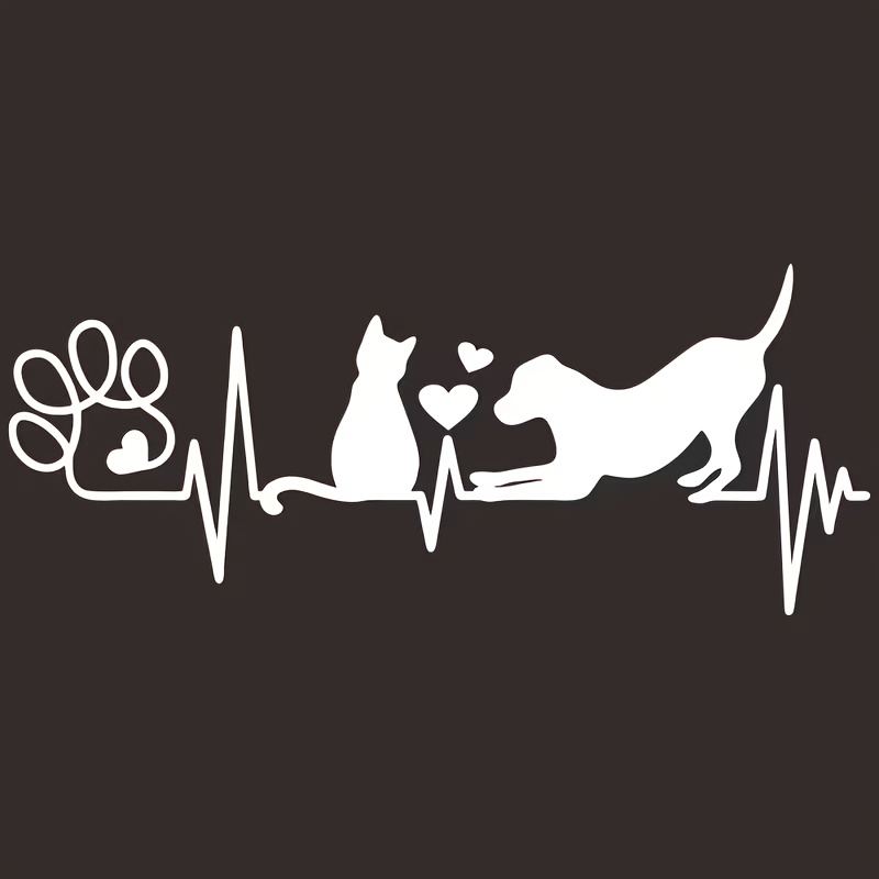 Car Stickers Featuring Dogs And Cats, Paw Print Decals, Pet Stickers For , Adorable Car Stickers For Enthusiasts