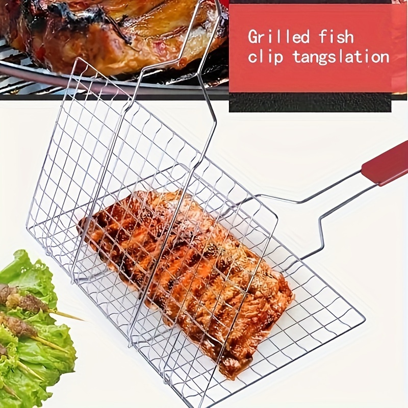 

Steel Folding - , Bbq Net For & Meat - For Cooking, Camping & Parties