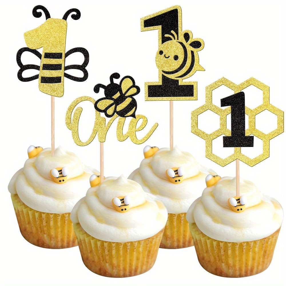 

24 Bee-themed Cupcake Toppers For -year-old Celebration