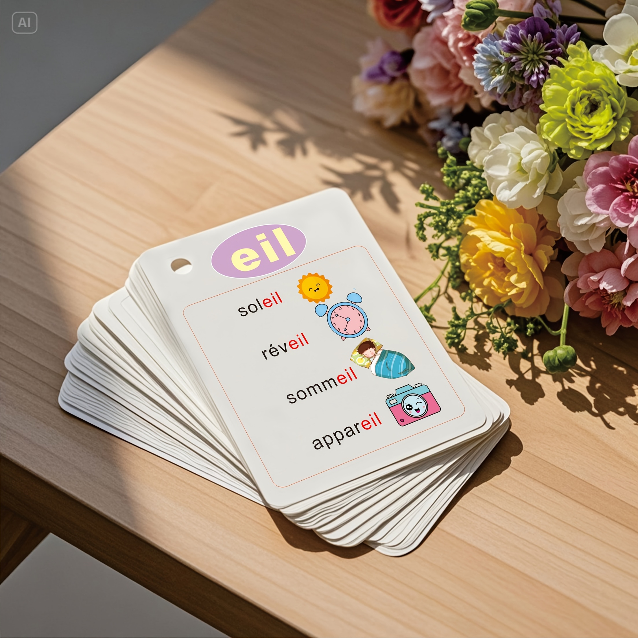 Cartes de Phonétique Française, Bandelettes d'Alphabet et de Fusion des Composants du Son (Syllabes et Mots) pour l'Apprentissage du Langue