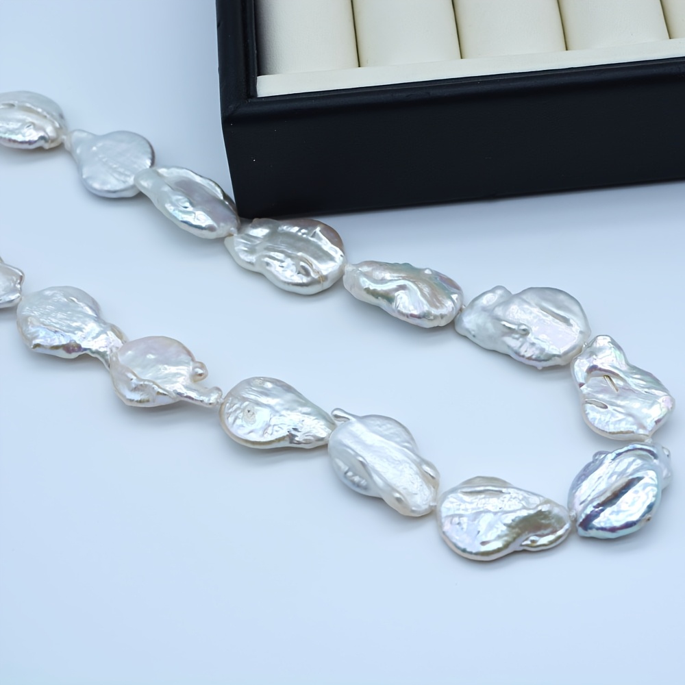 fashion white natural baroque pearl necklace irregular teardrop shaped   womens necklace suitable for parties and gifts natural  s   differences   and color are normal details 4