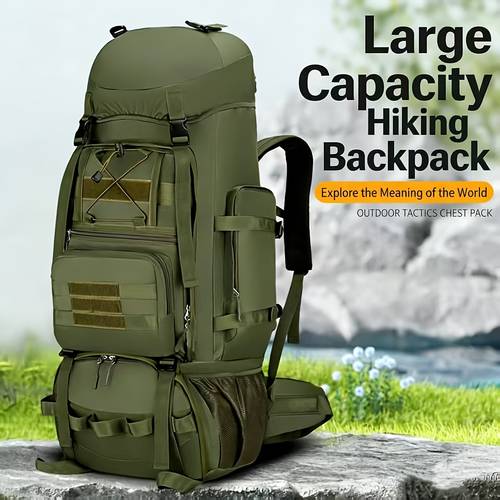 100l large capacity outdoor backpack unisex sports backpack for travel hiking business trips and camping