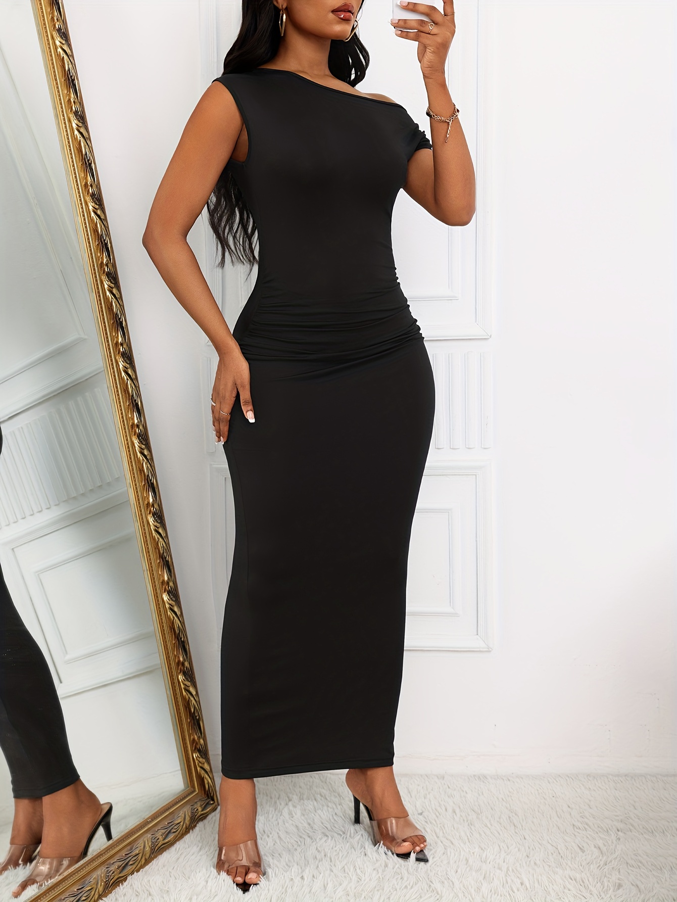one sleeve semi formal dresses High Couture NR2264 Prom Long One Shoulder Formal Dress main image 0