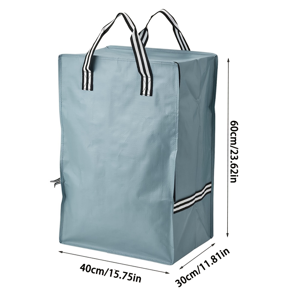TEMU 1pc Large Capacity Woven Tote Storage Bag Sturdy & Durable Shoulder Backpack Foldable Moving Luggage Storage Container For Travel, Heavy Duty