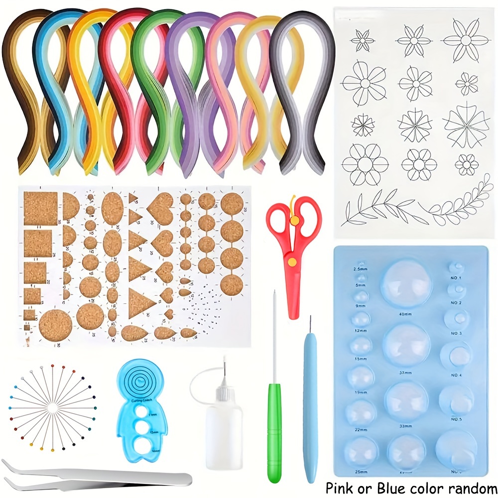 

Kit de Quilling en de 900 pièces 10 Outils - de Loisirs DIY Scrapbooking, de & Décoration - Fournitures d'Artisanat Polyvalentes Toutes les