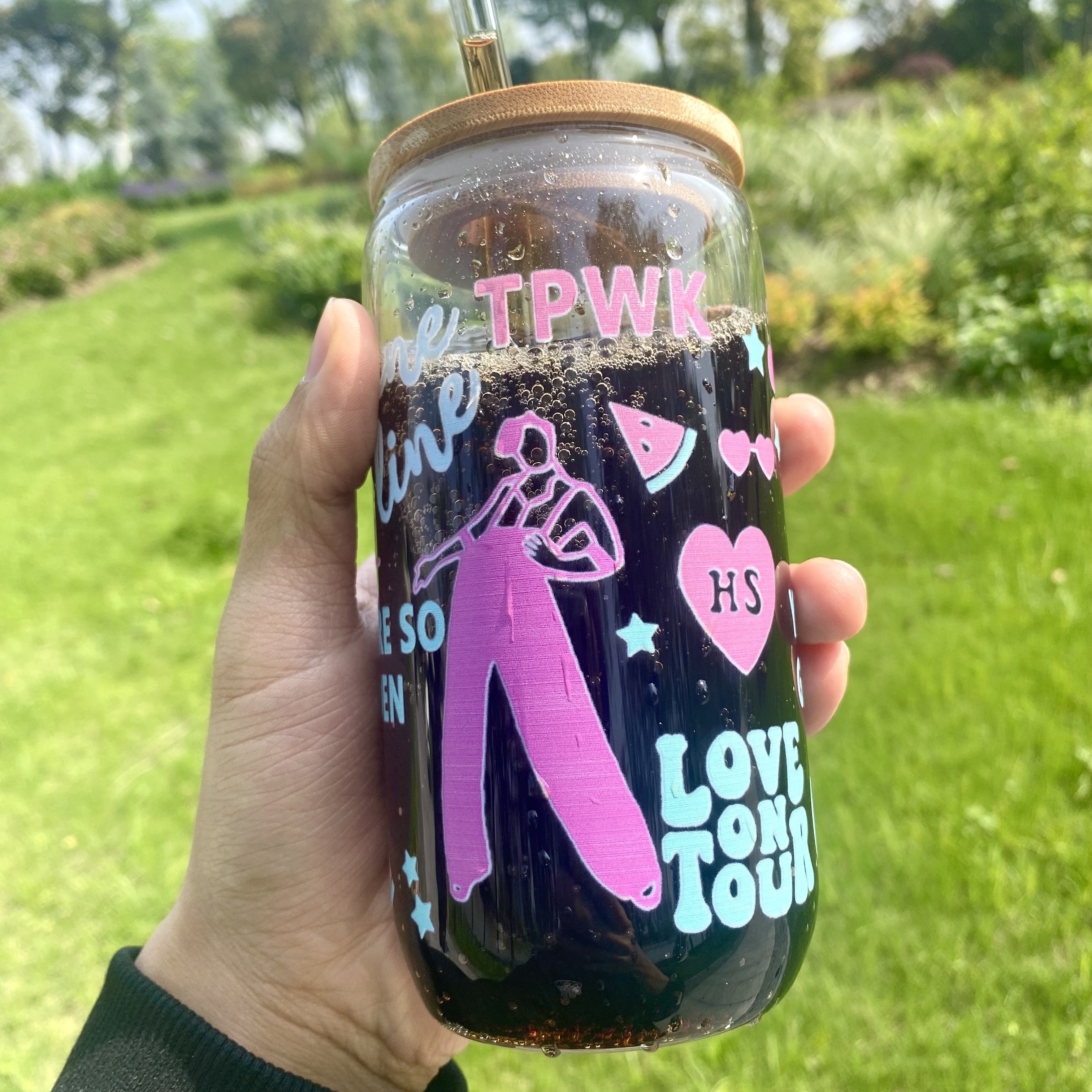 

1pc, 3d Printed Novelty Love On Tour, You're So Golden, So Excellent Glass Cup, Suitable For Birthday Gifts, Anniversary Gifts, Friendship Gifts, 16oz/500ml