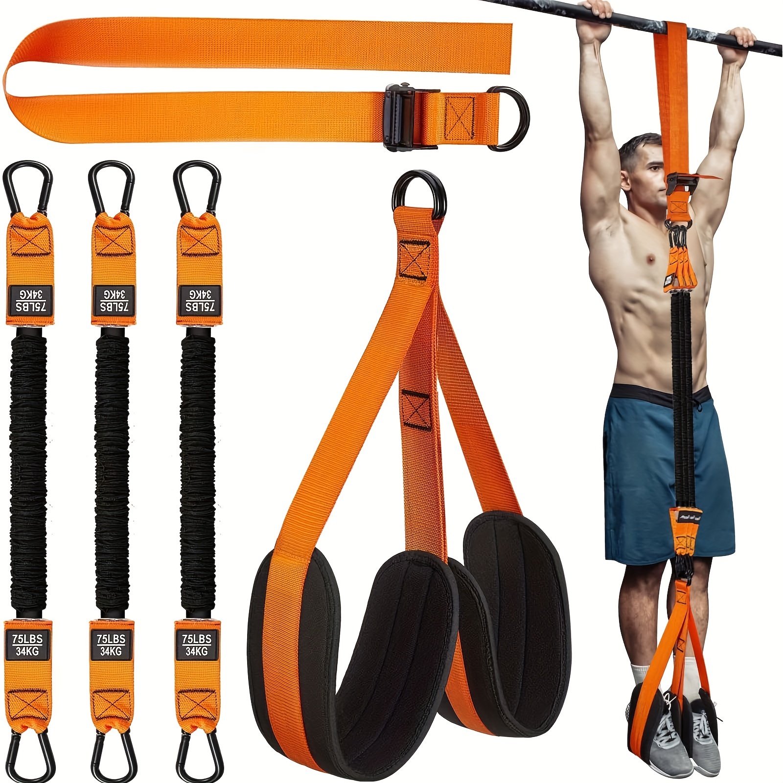 Adjustable Pull-Up Resistance Bands for Strength Training