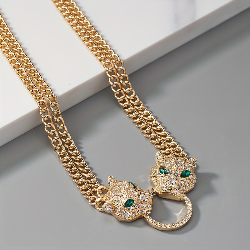 Cartier STYLE Double Leopard sale Head Necklace