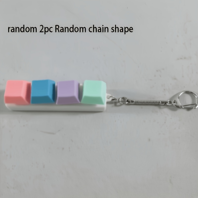 2pcs Random Color Keyboard Key Stress Toys, Fun Desktop Interactive Small Toys, Office Prank Props, Party Gifts