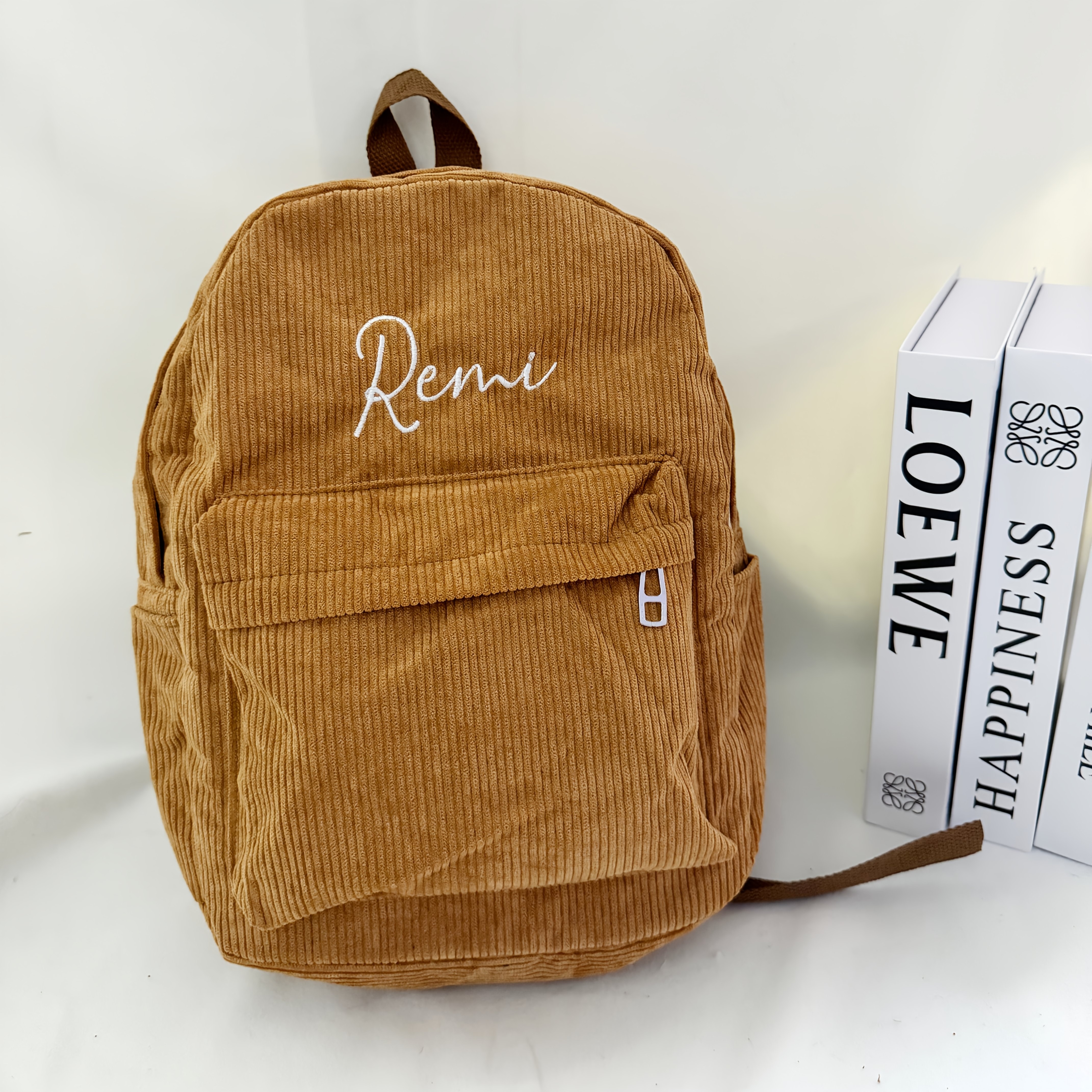 

Embroidered Name , Large And School Bag, And , Lined, , For