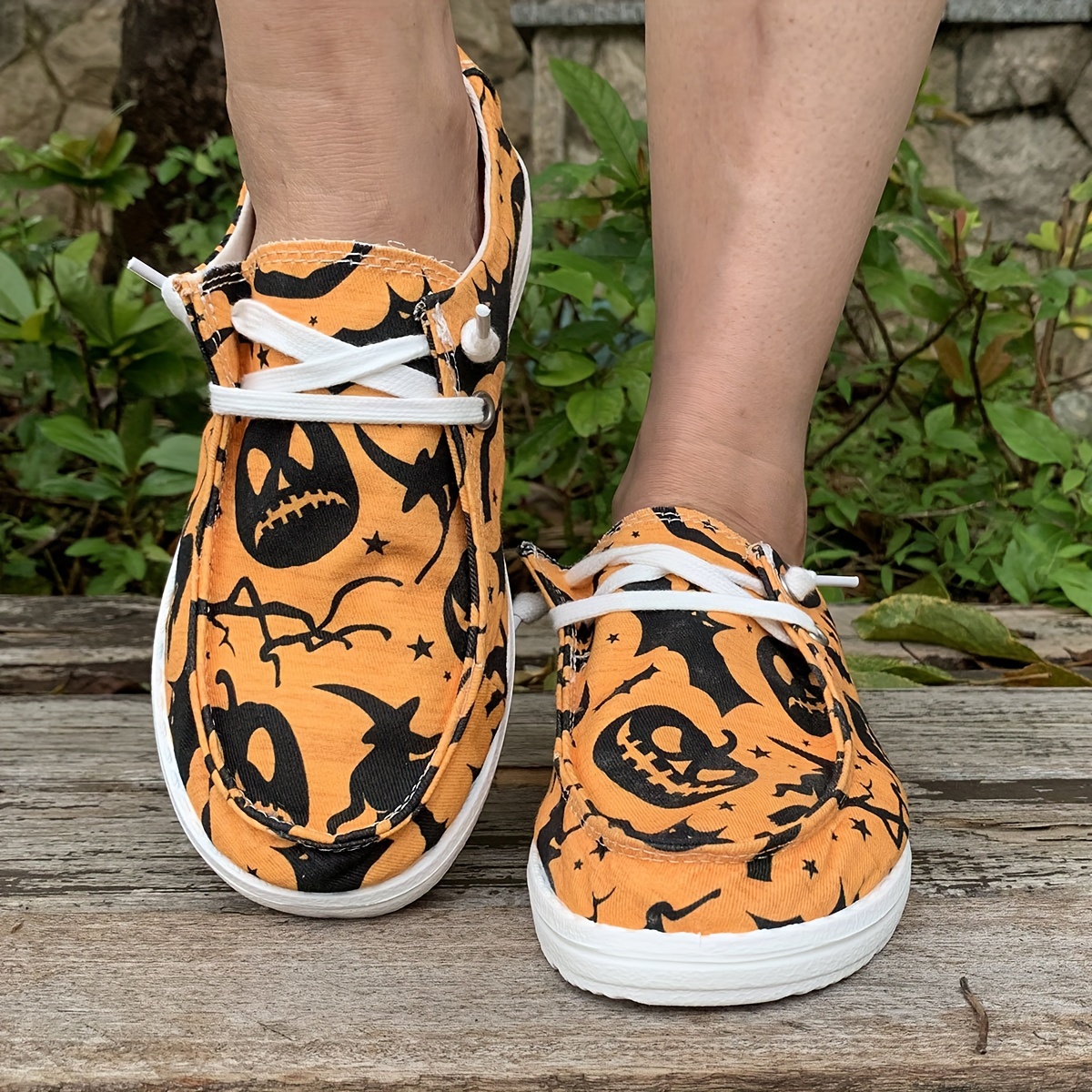 Watercolor Pumpkins Women’s slip-on canvas shoes, Fall sneakers, Autumn vibes sneakers, orange shoes, top halloween shoes