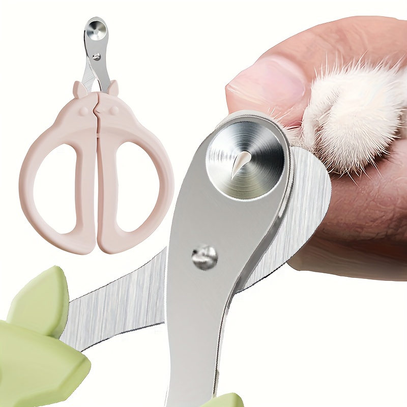 

1pc Professional Cat Nail Clippers With Safety Guard Round Hole Anti Bleeding, Perfect For Cats Of All Sizes And Breeds