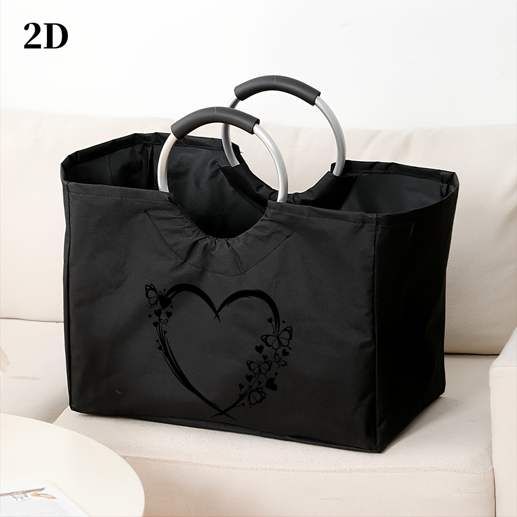 TEMU 1pc Multifunctional Supermarket Shopping Basket, Foldable Storage Basket, Portable Handbasket, Large Capacity Laundry Basket, Practical Storage