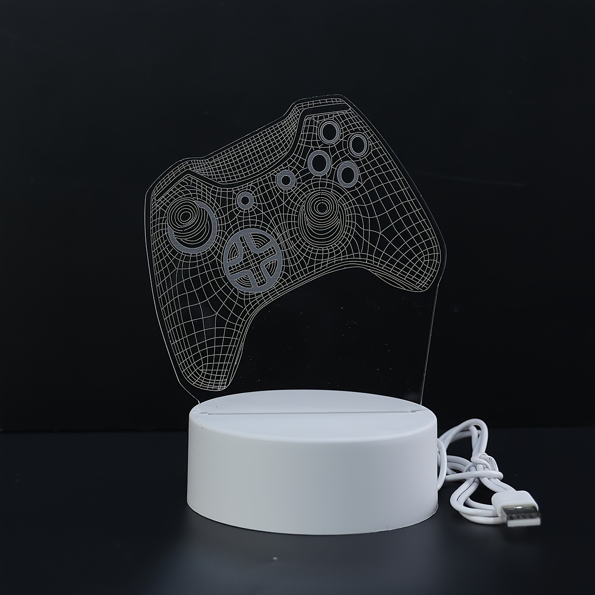1-pack Usb -up Game Controller Night Light, Bedroom Living Room Study Desk Lamp, Decorative Table Lamp
