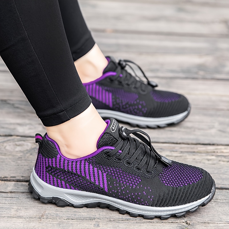 soft comfortable sole mesh breathable flying woven shoes shock absorption wear non slip sneakers casual outdoor running shoes details 11