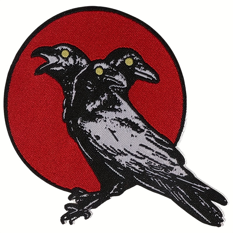 1pc Three-headed Crow Hot Melt Glue Patch Decoration Fabric Accessory