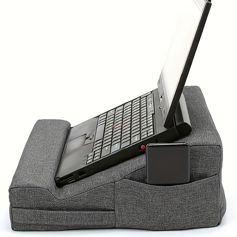 item picture polyester tablet pillow with stand comfortable bed cushion for reading and watching videos durable material adjustable tablet holder with adjustable angle for   electronic computer accessory bedside tablet support