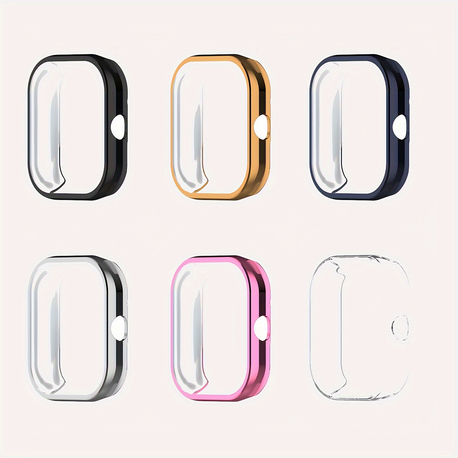 

Screen Protector Case Compatible With Watch 4, Soft Plated Bumper Watch Protective Shell Anti-scratch Cover Accessories