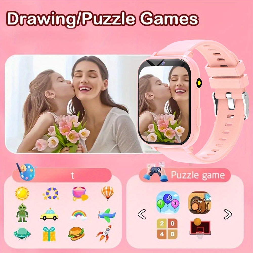 Kids Smart Watch 1.83'' Screen Music LED Camera Alarm Calendar Stopwatch