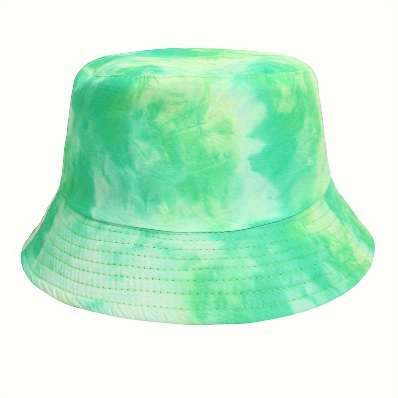 Colorful Tie Dye Bucket Hat Trendy Rainbow Color Printed Reversible Sun Hats Lightweight Breathable Fisherman for Women Girls,Temu