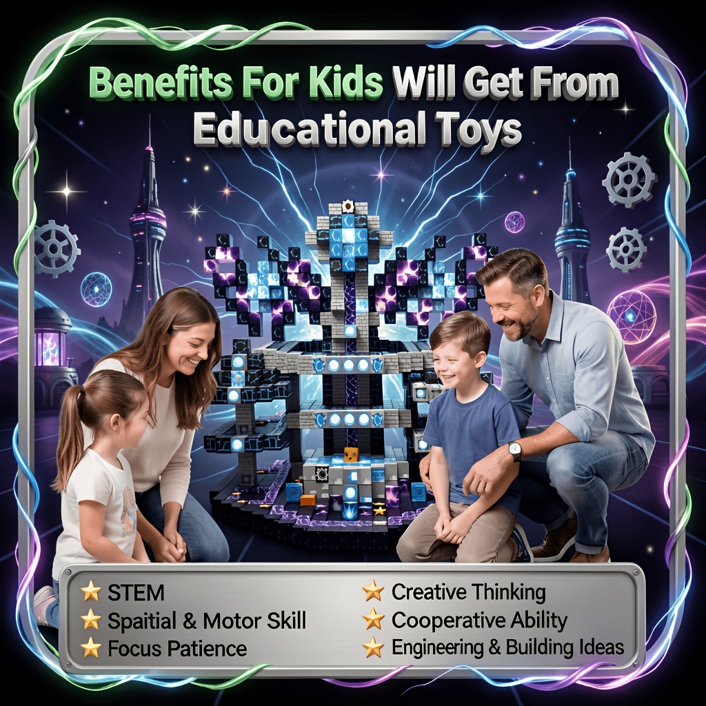 Magnetic Cubes Educational Toy, 100pcs 3D Cubes