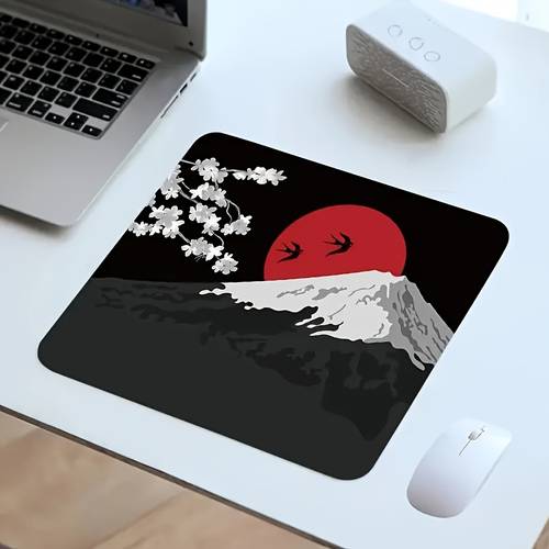 1pc japanese cherry pattern fun mouse pad multifunctional suitable for gaming office and travel abstract small size gaming mouse pad office keyboard pad computer mouse pad