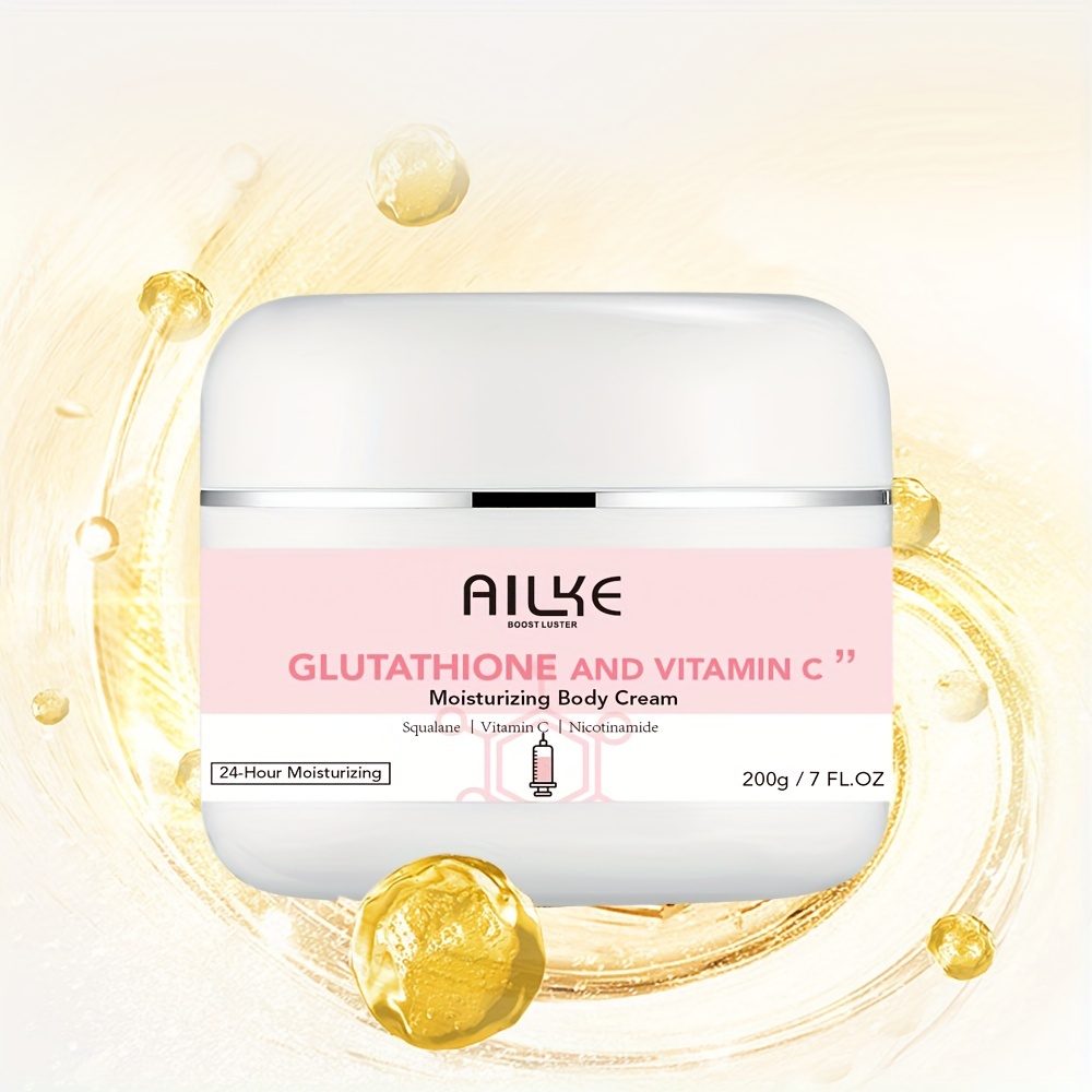 200g/7 fl.oz glutathione and vitamin c moisturizing body cream, care,  hydrating and soothing, tone, suitable for all types with plant squalane |  Shop Trends | Temu