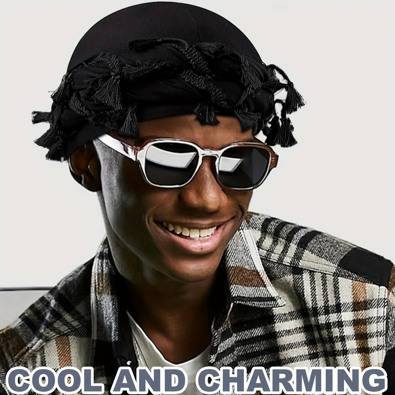 chapeau turban imprimé - africain unisexe - chapeau de tête extensible respirant - bonnet arabe élastique avec détail de pompon Détails du produit 8