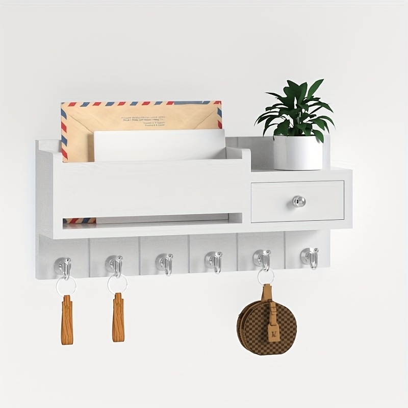 TEMU Key Rack, Key Hooks, Wall Storage Rack, Utility Hooks, Drawer Storage Rack, Envelope Storage Rack, Home Decoration Rack, Suitable For Living