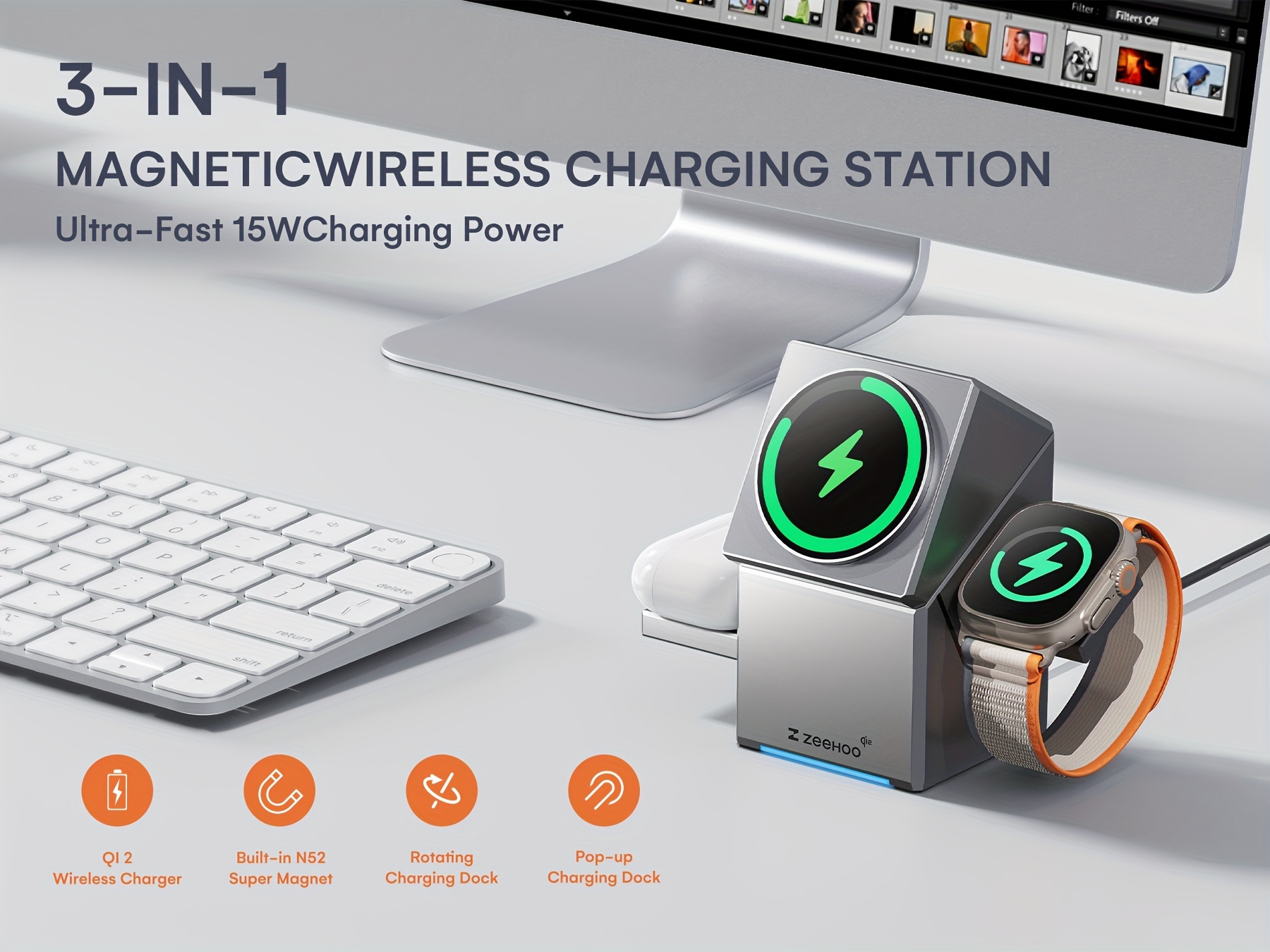  wireless charging station cubetrick x qi2 15w 3 in 1 wireless charging station for watch charger for 15 14 series 30w usb c charger included for watch 10 details 1