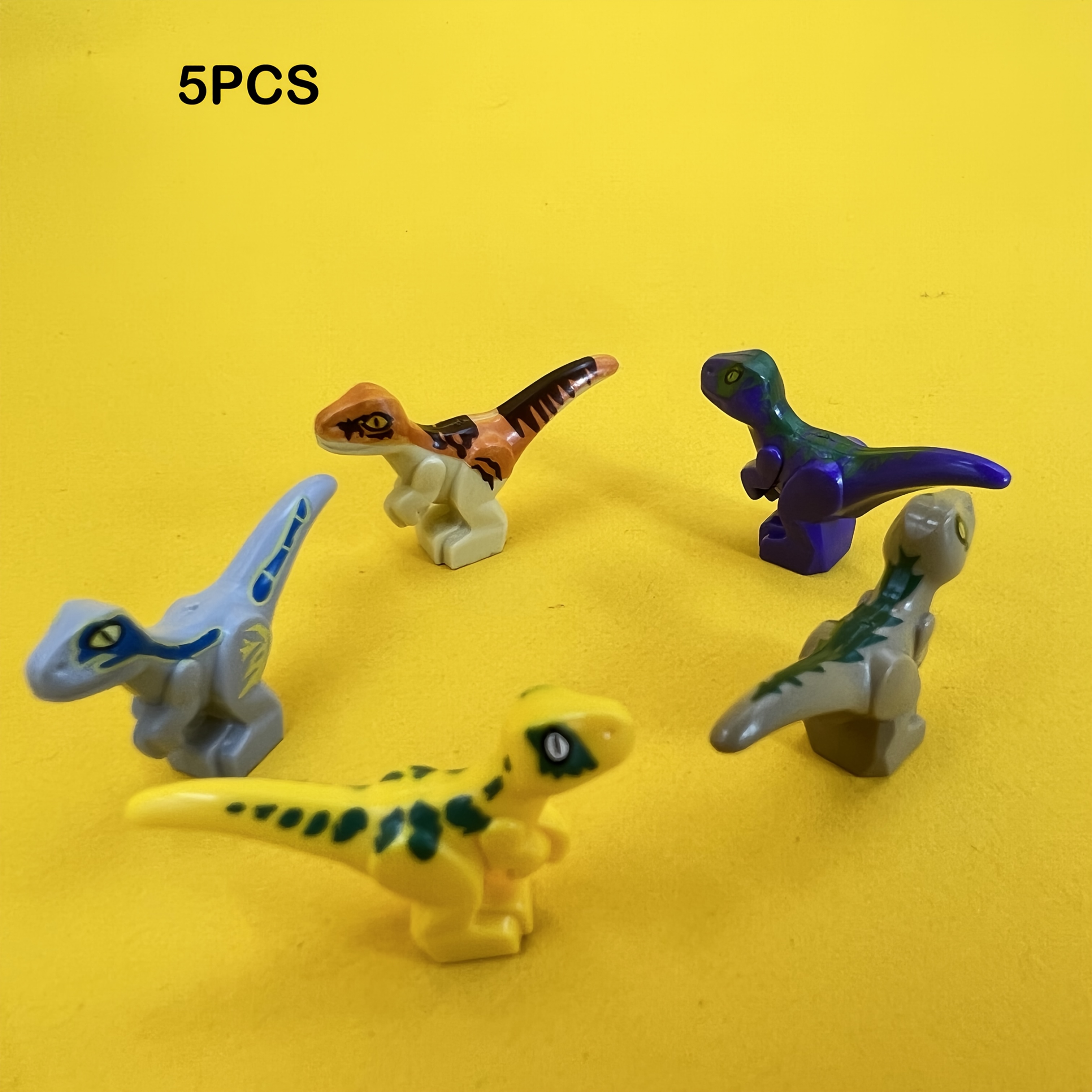Image of Moc5pcs Small Particle Colored Dinosaur Building Blocks Rex Rex Dragon Animal Ornaments Forest Zoo Scene Additions Christmas Gifts Birthday Gifts