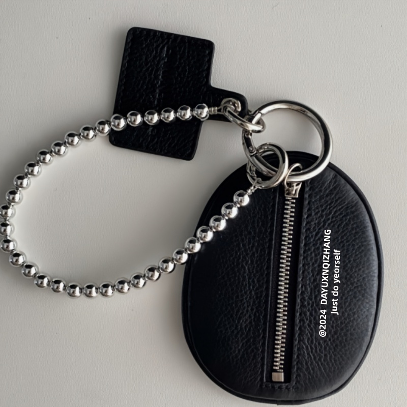 

Stylish Black Pu Leather Keychain, Women's Key Chain Accessories, Ring Retaining Ring, Valentine's Day Gift, Key Case Decoration, Cool Holiday Gifts, The Most Affordable Items