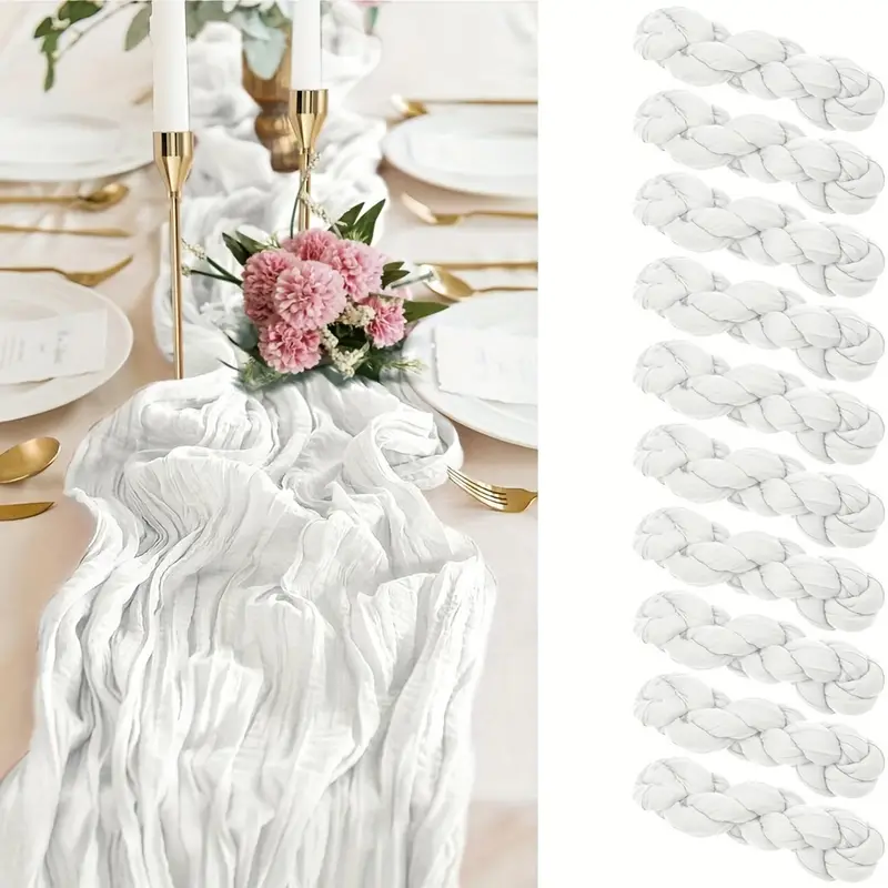 Lot de 12 chemins de table en gaze de style bohème – 89 x 183 cm – Tissu rustique pour mariage, fête prénuptiale, décoration de fête d'anniversaire (violet clair Lot de 12 chemins de table en gaze de style bohème – 89 x 183 cm – Tissu rustique pour mariage, fête prénuptiale, décoration de fête d'anniversaire (violet clair