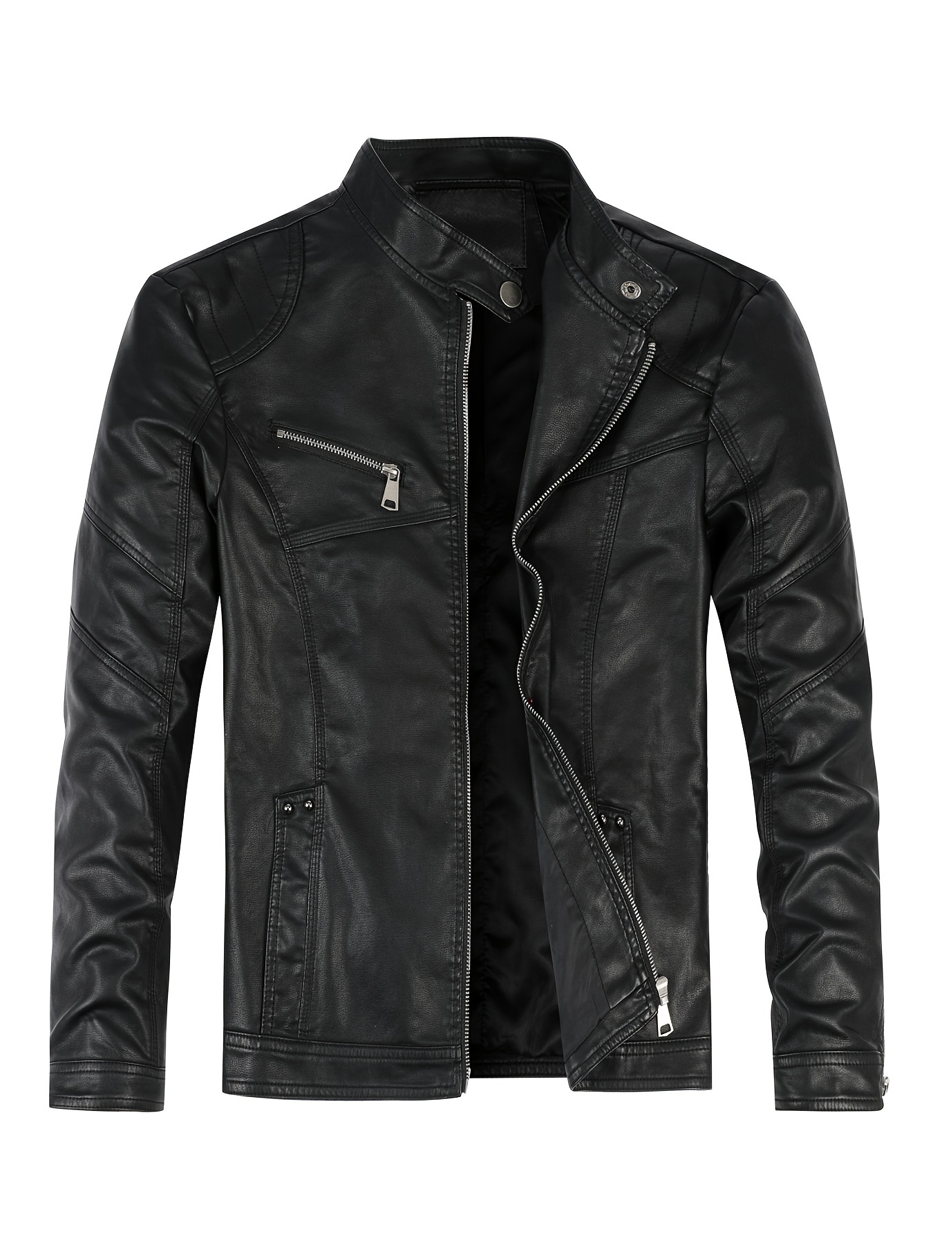 Casual stand collar zipper jacket sale