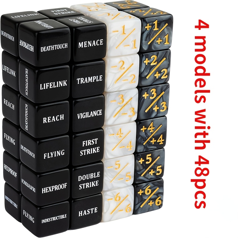 ダイス大量未使用品mtgデッキケースキーワード能力忠誠度まとめて★ Amazon.co.jp: 48ピース 能力 キーワード カウンターサイコロ